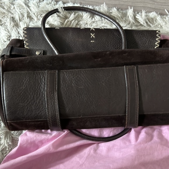 All leather ad suede hand bag - Picture 2 of 12